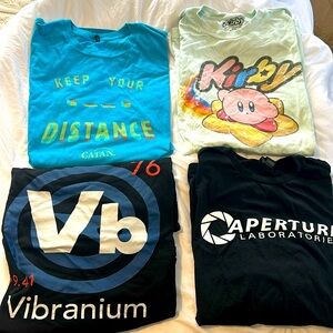 Four men’s size 2XL t-shirts